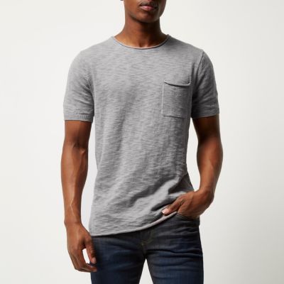 Grey longline t-shirt